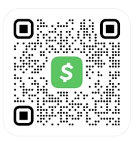 a qr code with a dollar sign on it